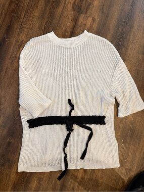 Zara  Open-Weave Knit Top oversized. Size M